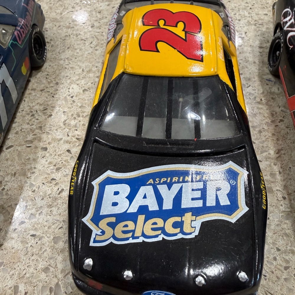 Nascar Bayer Select No.23 Toy Car - Yellow & Black